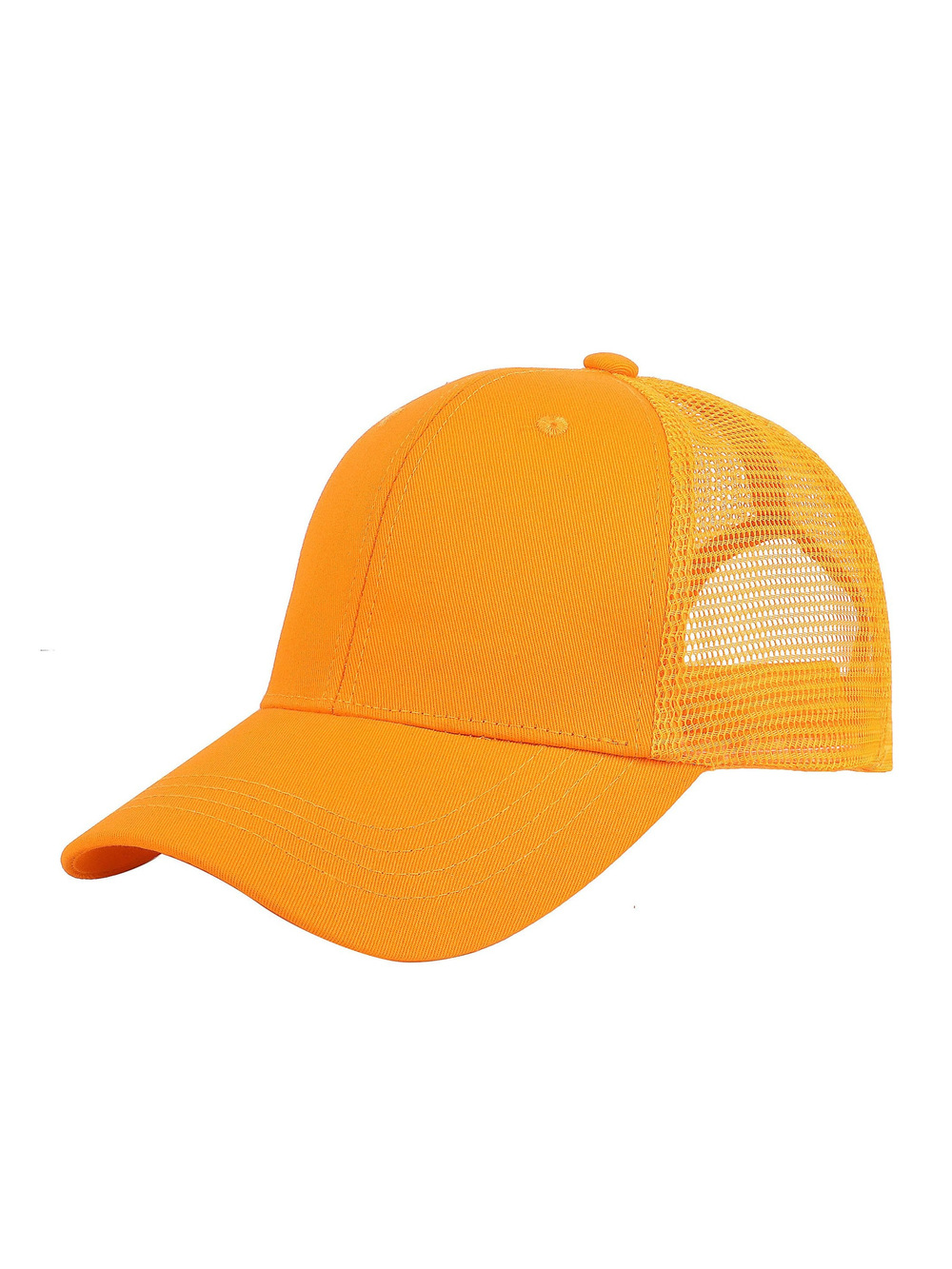 Trucker Hat Baseball Cap Structured Plain Design 6 | 1 Pack, Gold | Size OS